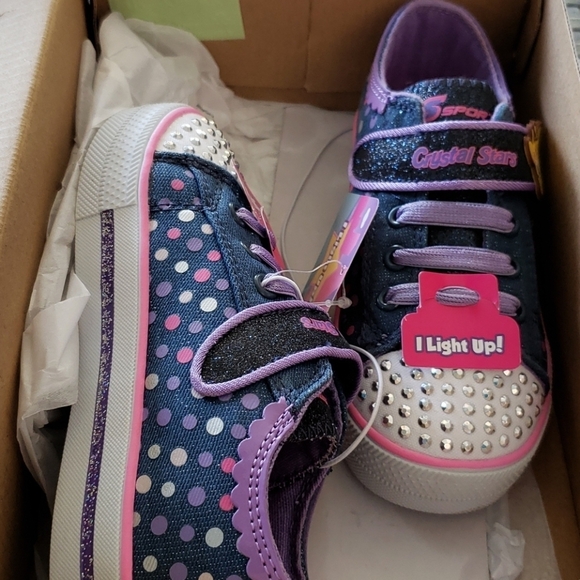 Skechers Crystal Stars Light Up Sneakers - Picture 5 of 8